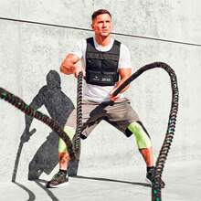 MUUK FITNESS Chaleco de Peso Ajustable para Entrenamiento 10 kg 20 kg 5 kg | Chaleco con Peso para Fitness, Cross Training y Fuerza | Resistente, Cómodo y Ajustable para Rutinas en Casa o Gimnasio - Negro 20 kg - Ver 7