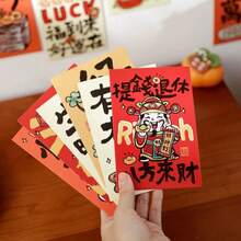30pcs/Set New Year Decorative Cards (Random Designs), Colorful Spring Festival Festive Atmosphere Decor, Gift Postcards, Celebration Wall Stickers, Family Gathering Backdrop, Company Party Decor, Spring Festival Blessing Decorations - Multicolor - View 8