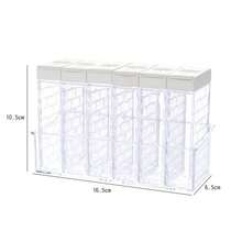 2-In-1 Textured Dual-Lid Spice Jar Set With Storage Base, Minimalist Transparent Spice Jars With Base, Seasoning Containers, Condiment Organizer Bottles - Multicolor - View 5