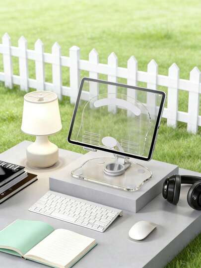 360° Rotation Tablet Desktop Stand Suitable For IPad Pro 9.7 Air 4 5 Mini 6 11 Mi Pad Transparent Acrylic Desktop Phone Stand