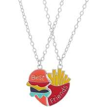 Collar De Corazon Dividido En 2 Collares Hamburguesa Y Papas Para Los Best Friends Mejores Amigos Por Siempre Fiestas Bodas Cumpleaños Navidad Dia De Reyes San Valentin - / - Ver 1