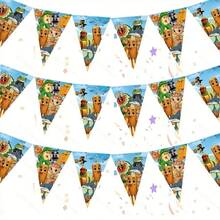 12pcs/Set Italian Brain Rot Party Banner - Cute Cartoon Character & Brain Themed Design, Paper Decor, Suitable For Halloween, Christmas, Birthday - Indoor/Outdoor Party Supplies, Holiday Wall Art | Fun Design - Multicolor - View 8