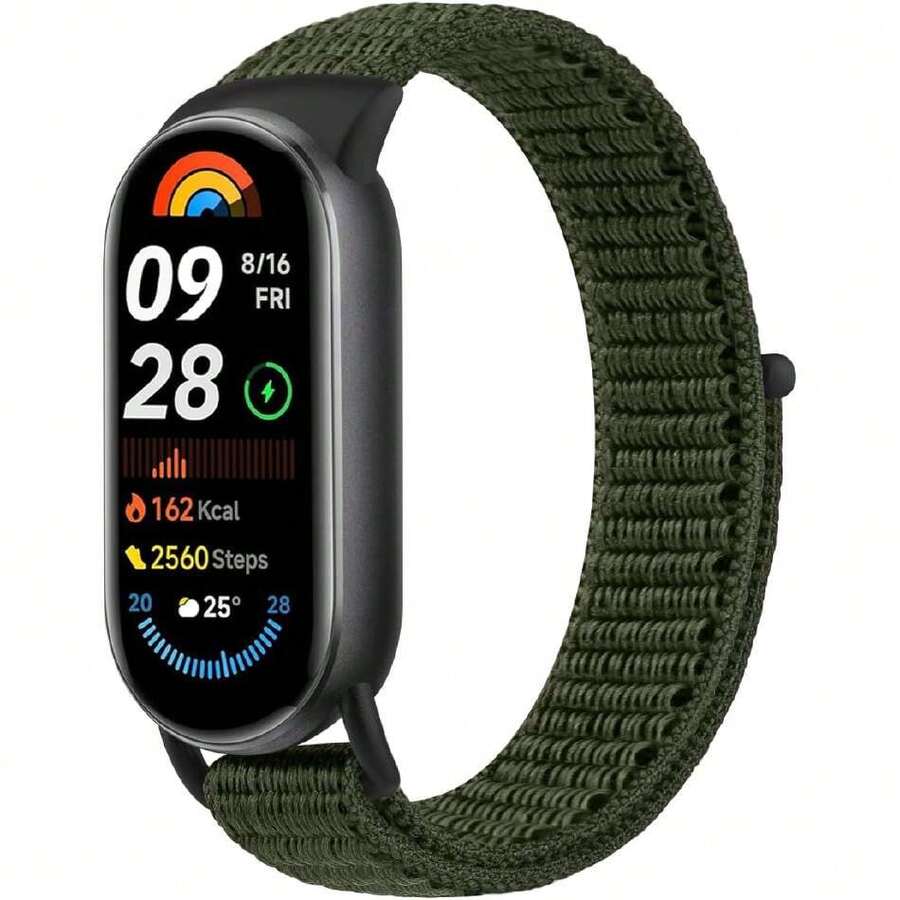 Nylon Correas para Xiaomi Mi Band 8/9/10 Correa, Brazalete de Reemplazo de Suave para Xiaomi Mi Band 8 9 10 para Mujeres Hombres,38913973 - Multicolor - Ver 1