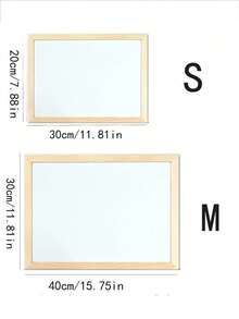 复古木框磁性白板，带框软木板，橡木框架，装饰性壁挂式软木板，是办公室和家居装饰的理想之选，可用作家庭学校留言板或愿景板，是返校季必备品 - 彩色 - 查看 6