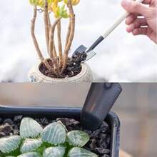 3Pcs Useful Plant Shovel Rake Home Tiny Miniature Planting Tools Ergonomic Handle Mini Garden Tools Set For Small Flower Garden - Black - View 5