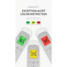 Termómetro electrónico, infrarrojo: medición de 1 segundo, adecuado para uso doméstico, fácil de almacenar y cómodo de usar. - Blanco - Ver 4