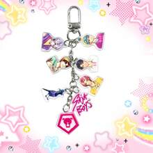 Acrylic Keychain Pendant, Blue Cat Charm, Kpop Girl/Boy Group Merchandise, Party Favor, Birthday Gift, Stuffing - Multicolor - View 7