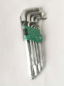 9pcs/Set Flat Head & Ball Head Hex Wrench Set, Hex Screwdriver, Hexagon Wrench Tool Combination - Multicolor - View 7