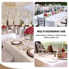 Fitable White Rectangle Tablecloths For 6 Foot Tables, 6 Pack - 70 X 108 Inches - Stain Resistant And Washable Table Clothes, Polyester Fabric Table Covers For Wedding, Party, Banquet, Buffect - White70x108In - View 6