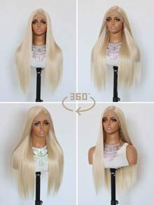 Brazilian Blonde HD Lace Wig For Women - 24" 13X4 Straight 200% Density, Pre-Plucked Baby Hair, Adjustable Cap & Natural Appearance