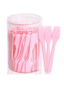 100pcs Makeup Spatulas - Small Plastic Spatulas, Suitable For Cosmetics, Creams, Crafts - Makeup Scrapers - Multipurpose Mini Spreaders For Mixing Creams, Skincare Or Scraping Bottled Products - Multicolor - View 1