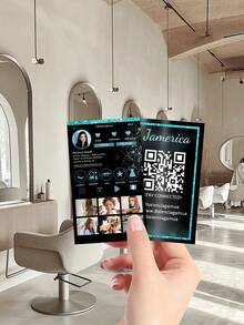 200/500/1000 Customized Business Cards (2026 Edition), DIY Business Card Template Design, QR Code Business Cards, Influencer Business Cards, Beauty Salon Business Cards, Cosmetics-Themed QR Code Business Cards With Promotional Information, Professional Flyers