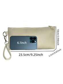 1pc Multi-Color Artistic Brush Roll Pencil Case, Minimalist Multi-Purpose Student Stationery Bag, Retro Fashion Minimalist Pencil Pouch, Suitable For Holiday Gifts, Back To School Essential, Personalized And Stylish, Large Capacity To Hold Daily Pens, Erasers And Other School Supplies. Applicable For Daily Leisure, Commuting, Shopping And Other Scenarios - Multicolor - View 4