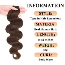 20pcs Water Wave Invisible Hair Extensions, Human Hair, Medium-Long Length, Soft & Skin-Friendly, Suitable For Wet Hair - S4 - View 4