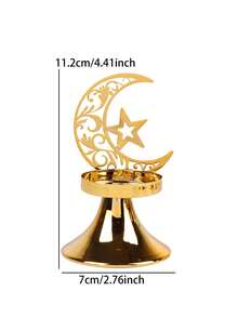 斋月铁艺烛台，金属装饰，奢华烛台，家居装饰，星月灯笼造型，适用于斋月派对、节日装饰、客厅摆件、浪漫晚餐、斋月餐具、斋月意义、斋月礼物、开斋节礼物、斋月灯笼、斋月反思、斋月、斋月分发、斋月祝福、斋月灯笼、斋月、斋月装饰 - 彩色 - 查看 10