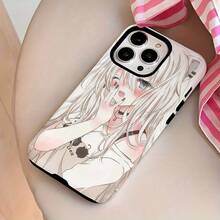 [Enviado desde México]Funda de Teléfono 2 en 1 con Acabado Mate, Robusta, Resistente a Impactos, Protección de Moda, Compatible con los modelos de  16, 15, 14, 13, 12, 11, 8, 7, Plus, Pro, Max, Ideal para Amigos, Accesorios de Teléfono de Moda, Excelentes Regalos de Cumpleaños. - Blanco - Ver 2