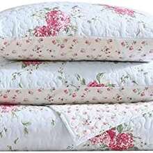 Shabby Chic - Juego de edredn de algodn Reversible con Fundas a Juego, Elegante decoracin Floral para el hogar para Todas Las Estaciones (Azul , Queen) - reina+/ ditsy - Ver 5