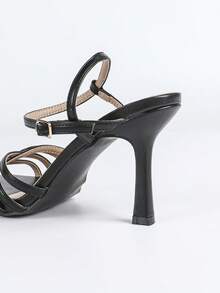 Women's Elegant Sexy Fashion Black High Heel Sandals, Summer - Black - View 9