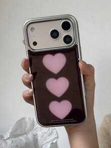 树脂波点心形手机壳，适用于 17、16、15、14、13 - 酒紅色 - 查看 2