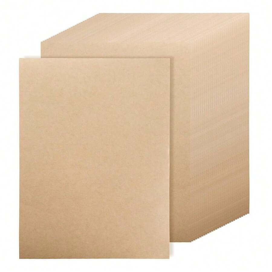 300 Pack Kraft Paper Sheets, 120 GSM Brown Printer Paper, Rustic Brown Stationery Paper For Arts And Craft, Drawing, DIY Projects, Invitation, Laser And Inkjet Printer Compatible, 8.5 X 11 Inch - 棕色的 - 查看 1