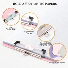 Pink Plastic Clipboard,Nursing Clipboard,Standard Letter A4 Size,Heavy Duty Clip Boards 8.5x11,Cute Clipboards With Pen Holder For Women  Students,Schoolsss Office Home Work - Pink - 查看 6