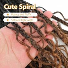 Belle Show 3Packs Goddess Box Braids Crochet Hair 14Inch Boho Box Braid Crochet Hair With Curly Ends Synthetic Braiding Hair Extensions For Women - Multicolor - View 13