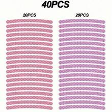 40pcs Reflective Car Wheel Stickers, Universal Size, Luminous Stripes, For Automotive Wheel Hub Decoration, Pink & Purple - Durable Paper Material - 40pc Car Reflective Wheel Stickers - View 13