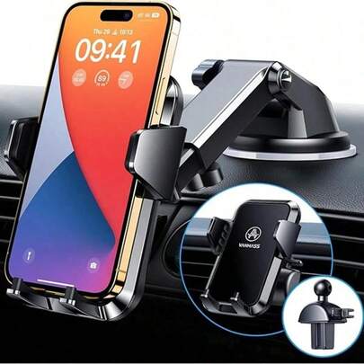 1个通用手机支架 | 多型号适配，兼容各种手机壳，易于在车内固定，让手机放置更安心。承重力强，兼容、安卓手机，生日、送给家人、朋友的礼物，车载配件，车载手机支架