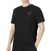 Nike Dri-FIT卡通字母圖案印花幽默運動休閒圓領短袖落肩袖T卹 - 黑色 - 查看 3