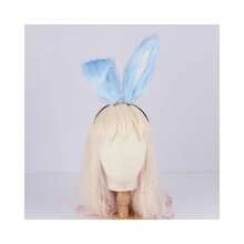 Cute Rabbit Ears Headband Long Furry Dog Ears Animal Cosplay Headband (Blue) - Blue - View 6