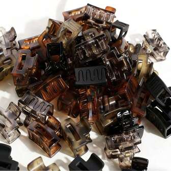 15/20/30 st mini blomformade klospännen, kaffefärgade små hårspännen, luggspännen, håraccessoarer (20 st en storlek)