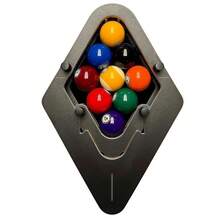 رف بلياردو 9 كرة بروفيشنال دقيق، مثلث بلياردو مصنوع من الألومنيوم بتقنية CNC لترتيب الكرات بإحكام، اكسسوار طاولة البلياردو - متعدد الألوان - مشاهدة 3