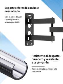 Soporte De Pared Para Tv, 14 A 55 Pulgadas, Máxima 50 Kg Máx. 400 X 400 Cm, Articulado, Inclinable Y Giratorio, Extraíble Universal Mural Para Televisión Monitor Ajustable - Negro - Ver 12