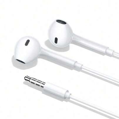 3.5mm有线耳机 - 高品质音效，降噪麦克风 - 男女通用 - 兼容智能手机、电脑、笔记本电脑，3.5mm插孔入耳式有线耳机，入耳式耳塞，手机有线耳机，降噪，高品质音效，强劲低音，立体声耳塞，适用于智能手机、平板电脑、台式电脑，兼容大多数3.5mm插孔设备