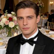 Nơ cổ đen thanh lịch - Kiểu dáng tuxedo trang trọng - Có thể điều chỉnh, một cỡ - Thích hợp cho vest, đồng phục và các dịp đặc biệt, phụ kiện, lễ hội, quà tặng. - màu đen - Xem 10