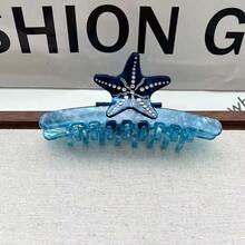 Pinzas para el cabello con garra de estrella de mar. Estilo de verano único e casual. Acetato, hecho a mano. Alta calidad. Moda: moda. OWI8 - Azul - Ver 11