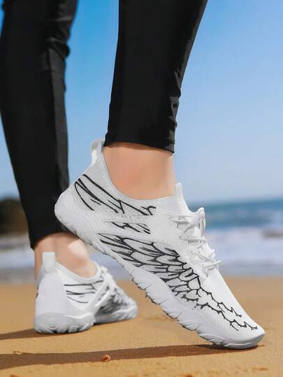 1 Pair Women's Summer Water Shoes, Slip-On, Lightweight, Non-Slip, Suitable For Beach, Wading, Swimming, Boating, Fishing, Yoga, Gym Workout