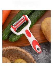 1pc Rotary Multi-Function 3-In-1 Stainless Steel Vegetable Peeler, Kitchen Tool - Multicolor - View 7