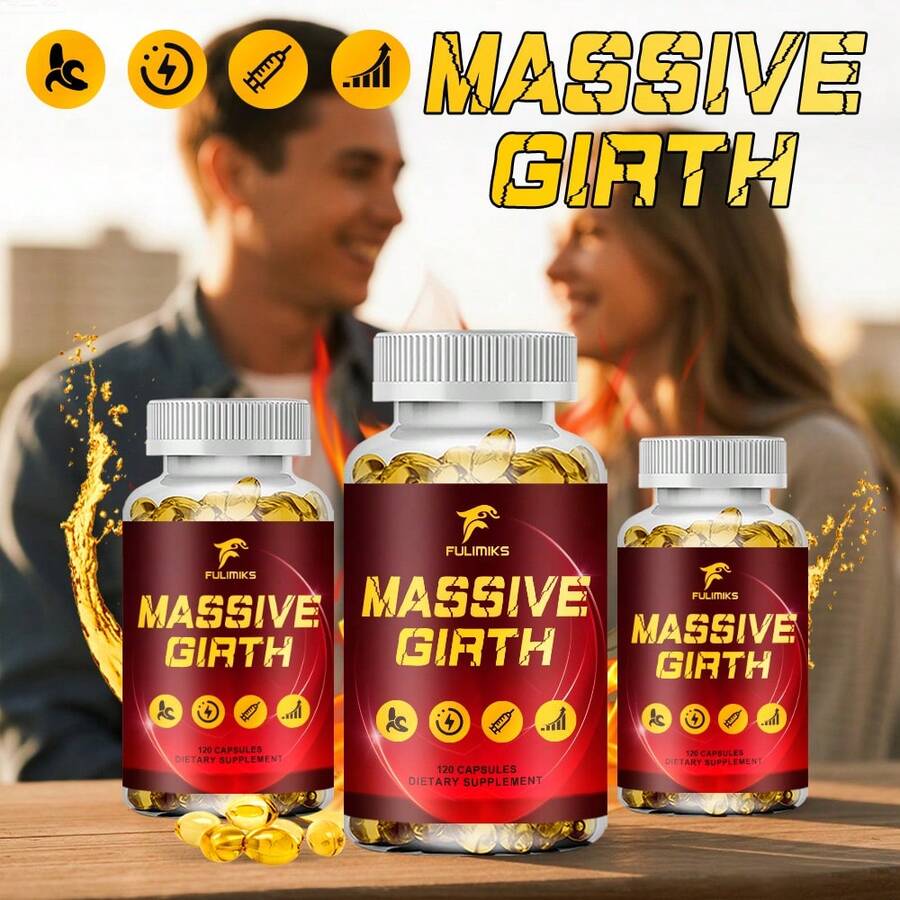 Fulimiks Men's Supplement Capsules, Massive Girth, Premium Formula, Unleash The Beast, Immune Boost, Improve Energy, Vitality, Best Choice - Mua hai chai - Tiết kiệm hơn - Xem 1