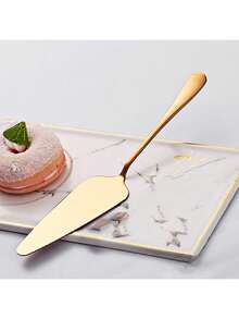 1pc Stainless Steel Baking Spatula, Triangular Cheese Knife, Pie Server Blade, Serrated Edge Baking Tool Cake Slicer, Cake Icing Spatula, Suitable For Kitchen, Restaurant, Party, Dishwasher - Multicolor - View 14