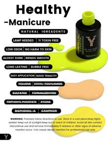 YOKEFELLOW 不含TPO和HEMA的凝胶指甲油，橙色、黄色、绿色春夏经典色系，半永久指甲油，可卸除UV/LED亚克力指甲油，适合在家DIY美甲，也是送给女性和女孩的美甲礼物。 - 彩色 - 查看 7