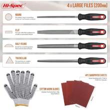 Juego de 6 Limas Planas de Metal para Trabajos en Casa y Manualidades - Herramientas de Precisión para Madera, Metal y Plástico,38927591 - Marrón Mocha - Ver 2