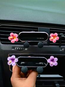 Car-Mounted Flower Bud Phone Holder, Dedicated For Car Interiors, Cute Air Vents, Car Navigation, Car Phone Stand, 2025 New Model - A - View 4