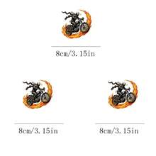 1pc/2pcs/3pcs Motorcycle Spark Heat Transfer Stickers - Mixed Color Vinyl Heat Transfer Stickers Suitable For T-Shirts, Jeans, Masks, Backpacks - DIY Seasonal Decoration, Home Decor, Holiday Clothing Customization, Easy To Apply Decals, Durable Home Decor
