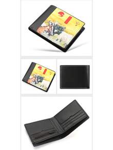 1pc Multi-Functional Personalized Graffiti Design PU Leather Wallet Card Bag, Great Gift For Young Boys On Valentine's Day - Multicolor - View 4
