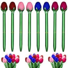 Maydahui 24 PCS Colorful Rose Flower Ballpoint Pen Novelty Floral Pens Retractable Metal Pen 4 Colors Black Ink For Schoolsss Home Office Wedding Birthday - 藍色,粉紅色,紅色,玫瑰色 - 查看 2