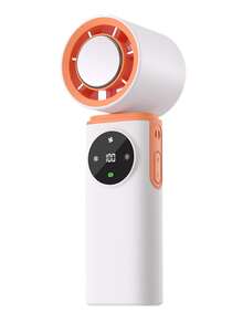 Portable Handheld Fan With Large LED Display, 3600mAh Battery, 1-199 Wind Speed Levels, Turbo Boost Function, USB Rechargeable, Fashionable Personal Fan, Essential For Summer Travel, Beach, And Photography - Multicolor - View 16