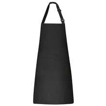 Chef Apron Bib Apron With 2 Large Pockets Adjustable Neck Strap Kitchen Apron CooFKing Apron Stripes BaFKing Apron - Black - View 1