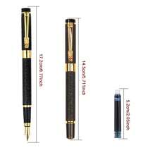 A Classic Black Fountain Pen With A Faucet/Calligraphy Practice/Two Usage Methods: Ink Suction Or Ink Cartridge/Suitable For Business Office Signature Pens And Student Calligraphy Practice Pens/Replaceable Ink Cartridges