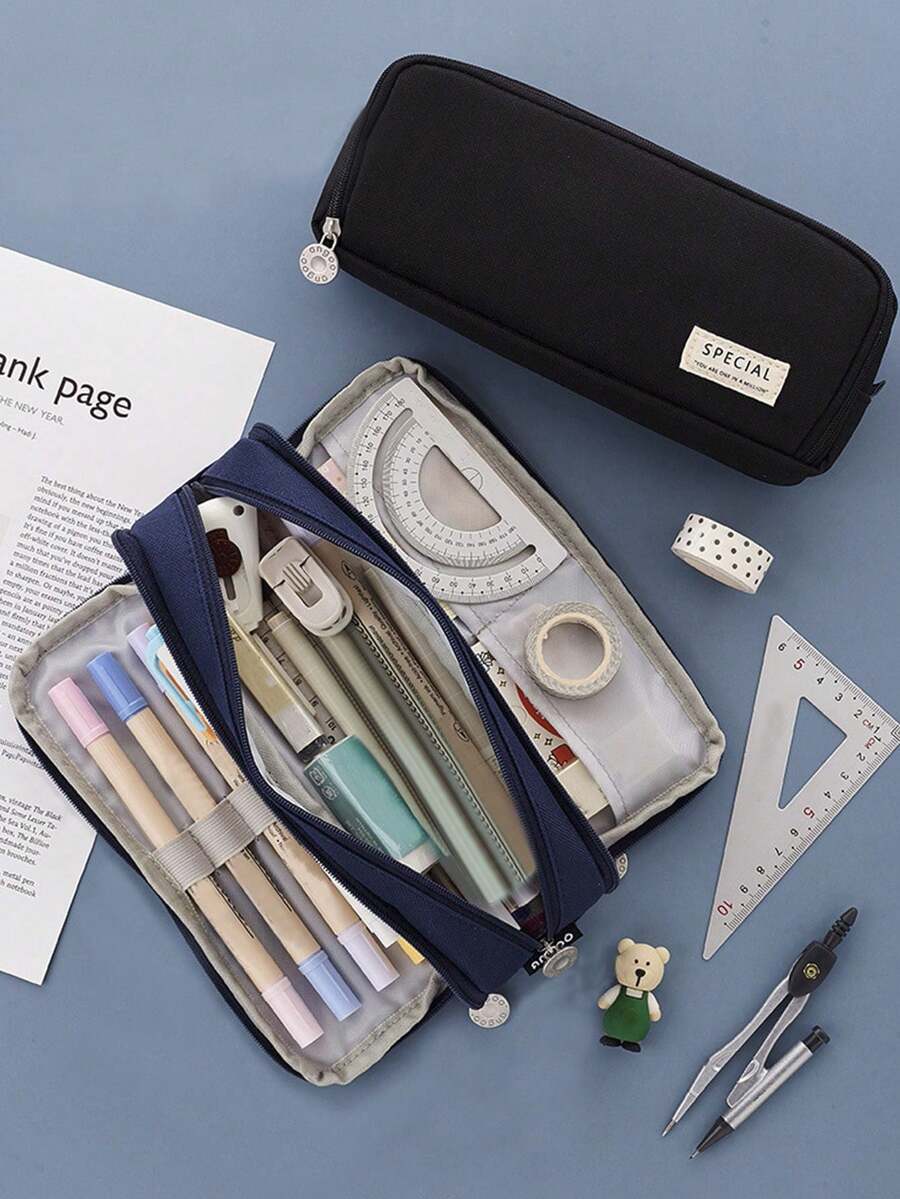 日韩风多色大容量铅笔盒、文具盒、笔袋，送给学生、男孩女孩的返校礼物，返校用品，铅笔袋，书包